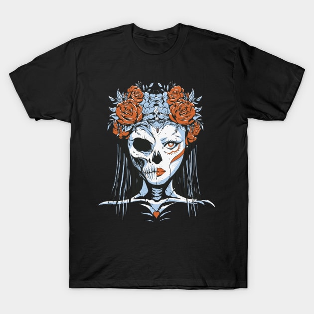 Sugar Skull Queen T-Shirt by LAPublicTees